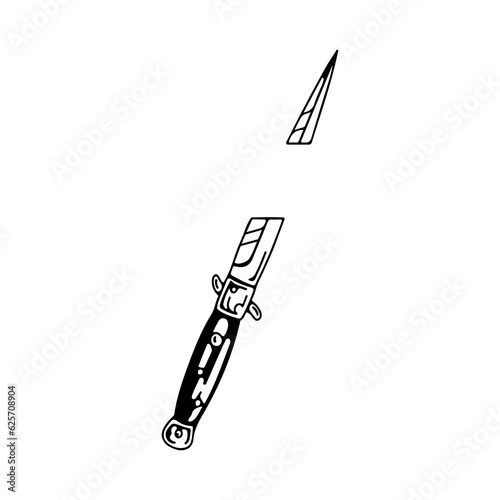 vector illustration of broken knife concept