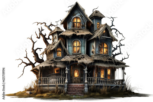 Haunted house. isolated object, transparent background