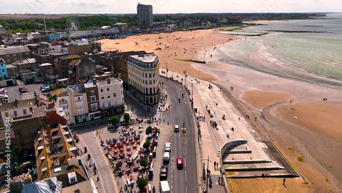 View of the sea resort of Margate,  a seaside town on the north coast of Kent in south-east England, UK photo