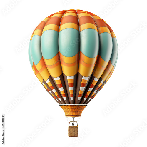 Hot air balloon . isolated object, transparent background