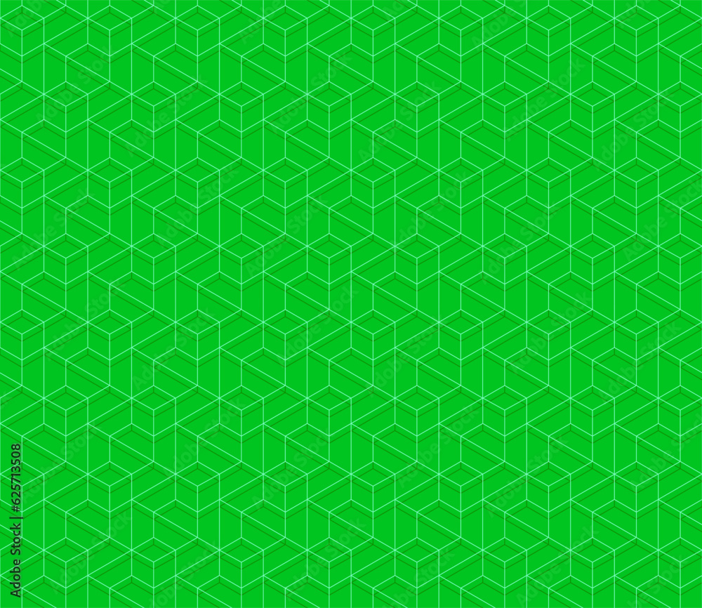 Fototapeta premium Vector seamless cubic hexagon pattern. Abstract geometric low poly background. Stylish grid texture.