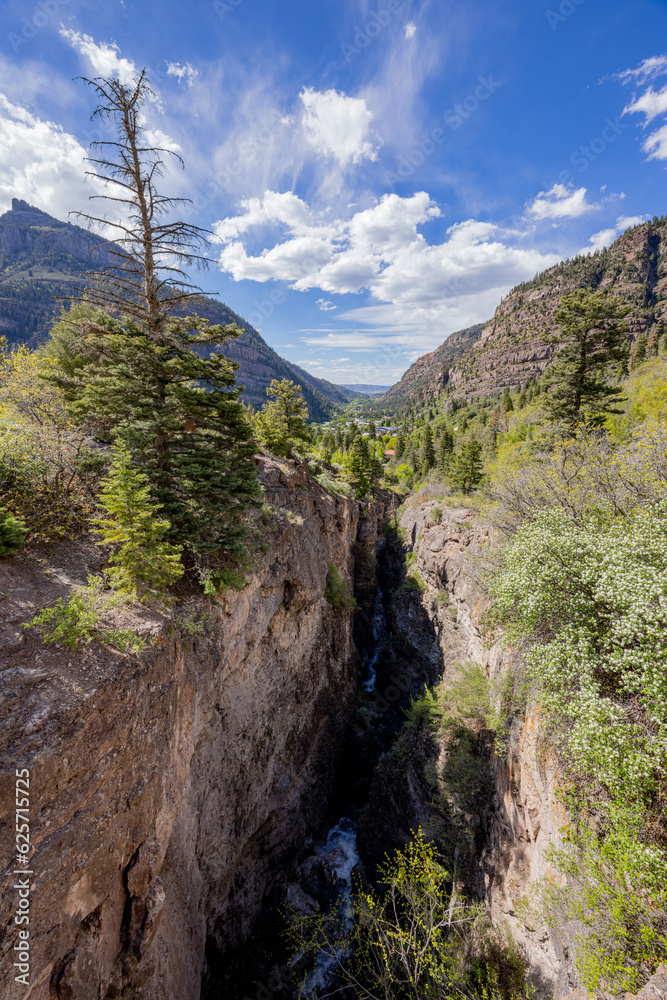 Sunny view of landscape around Ouray