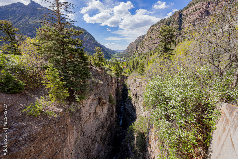 Sunny view of landscape around Ouray