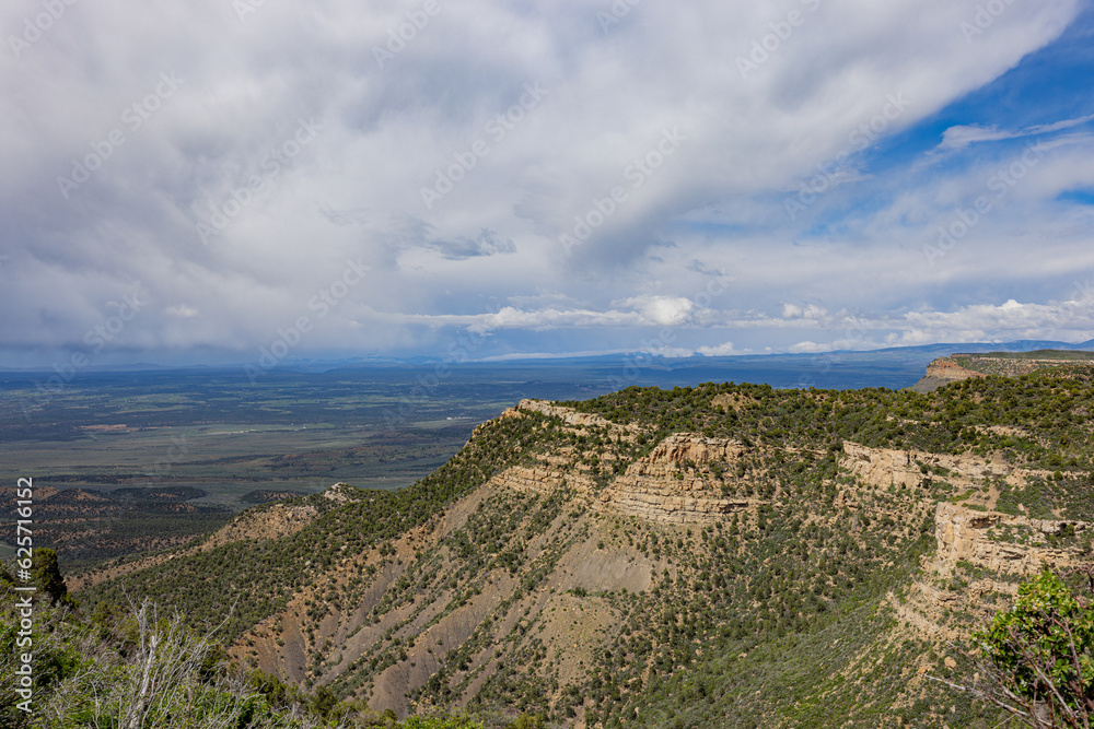 High angle view of the Mancos landscape