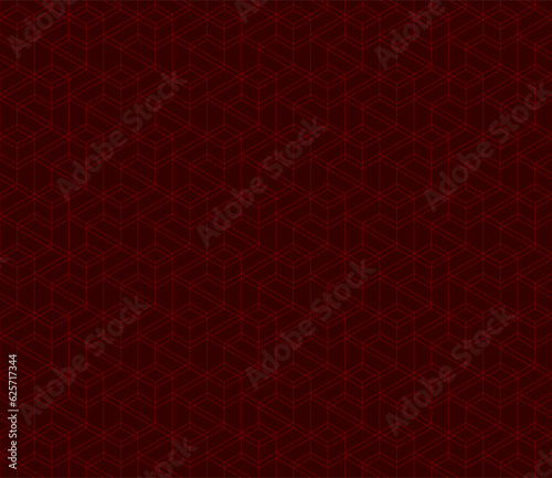 Wallpaper Mural Vector seamless cubic hexagon pattern. Abstract geometric low poly background. Stylish grid texture. Torontodigital.ca