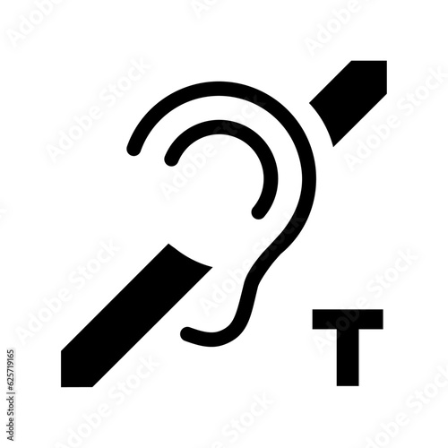 ISO 7001 AC 015: Loop for the hearing impaired