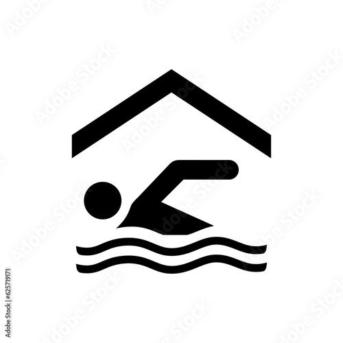 ISO 7001 SA 003: Indoor swimming pool. Sign for indoor swimmingpool
