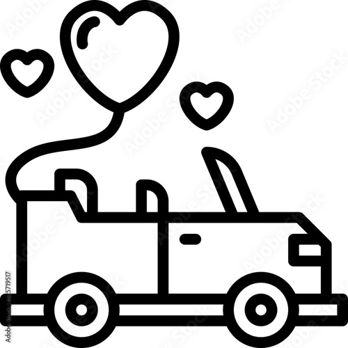 wedding car icon