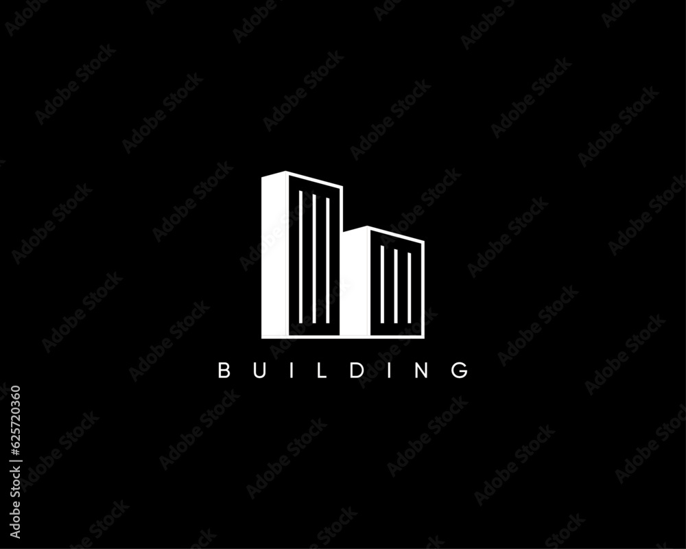 Building, real estate, property and skyscraper logo design concept for business identity.
