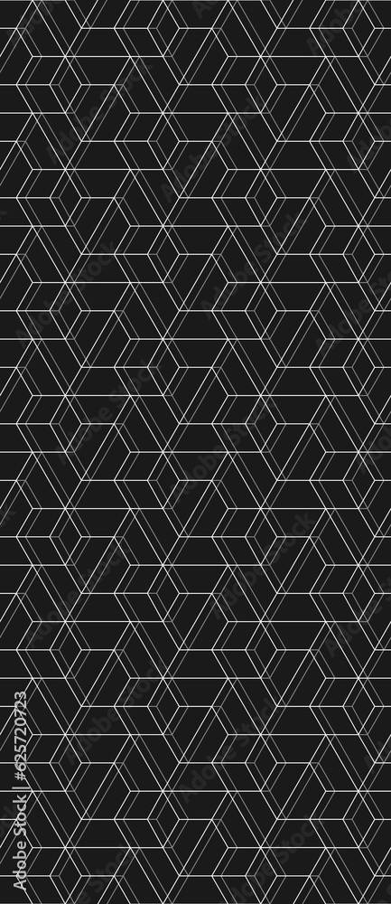 Vector seamless linear pattern with rhombuses. Abstract geometric low poly background. Stylish hexagon grid texture. Vector seamless linear pattern with rhombuses. Abstract geometric low poly background. Stylish hexagon grid texture.