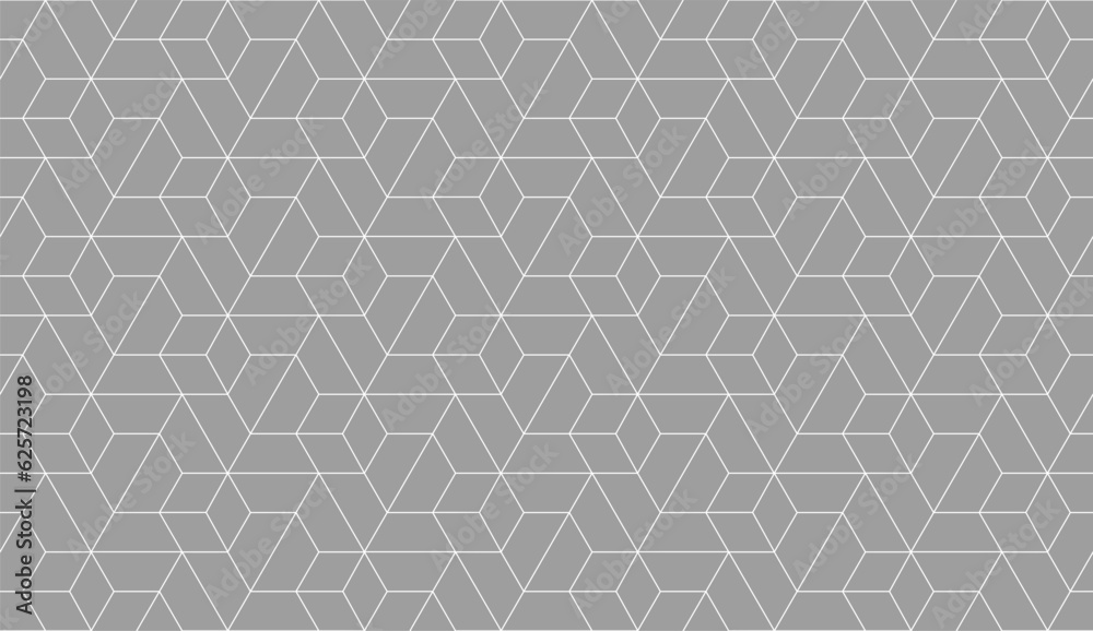 Vector seamless linear pattern with rhombuses. Abstract geometric low poly background. Stylish hexagon grid texture. Vector seamless linear pattern with rhombuses. Abstract geometric low poly background. Stylish hexagon grid texture.