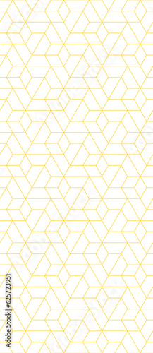 Vector seamless linear pattern with rhombuses. Abstract geometric low poly background. Stylish hexagon grid texture.