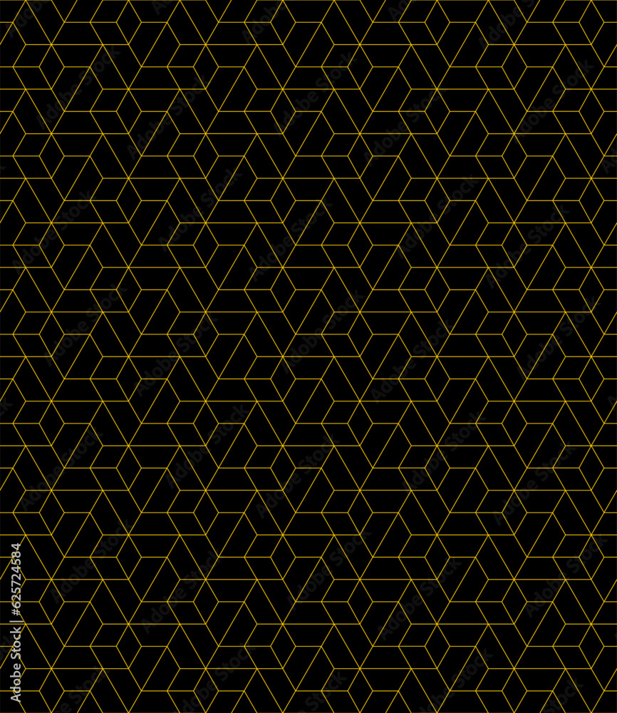Vector seamless linear pattern with rhombuses. Abstract geometric low poly background. Stylish hexagon grid texture. Vector seamless linear pattern with rhombuses. Abstract geometric low poly background. Stylish hexagon grid texture.