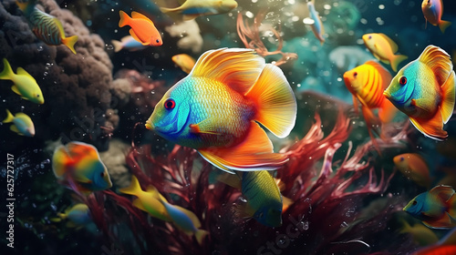 fish in aquarium made with generative AI