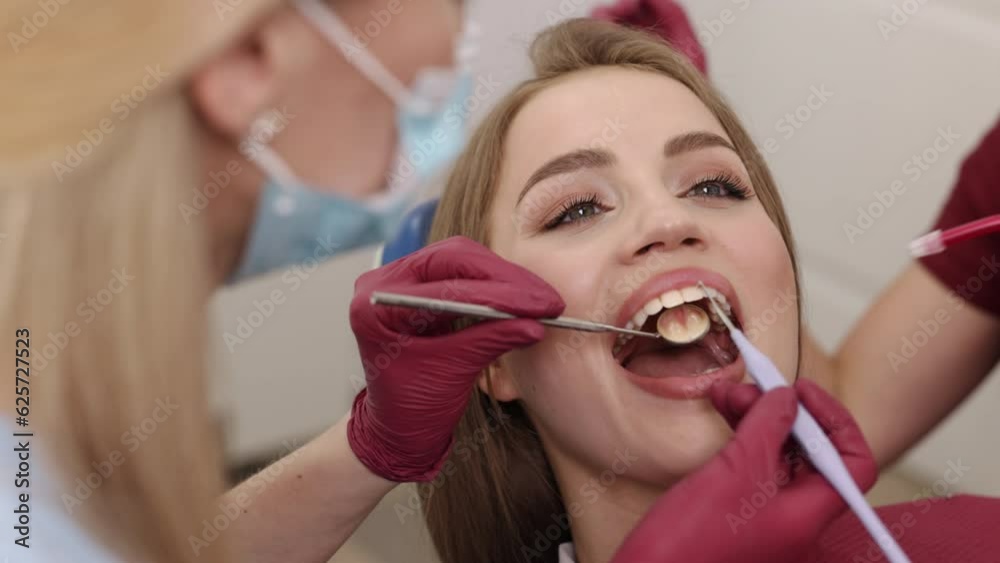 Dental check up, Caries prevention, Oral treatments. Doctor's