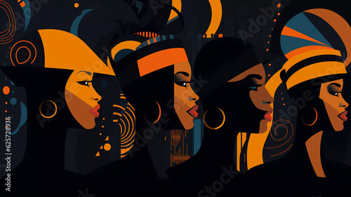 Black pride illustration celebrating Black History Month black rights and equality black history month banner wallpaper desktop