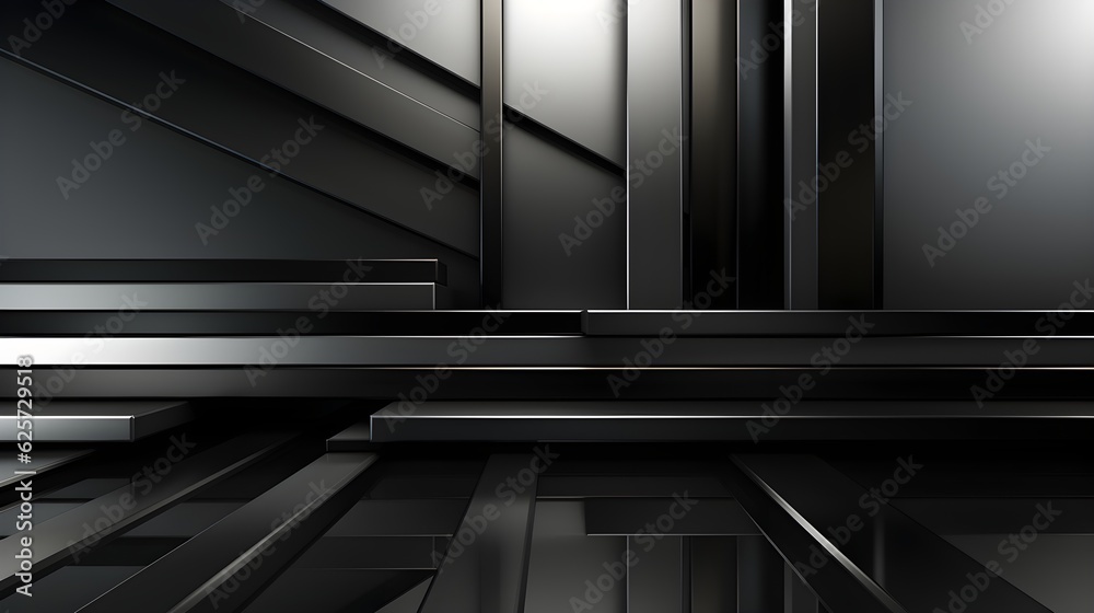 Obraz premium Dimensional Elegance - Monochromatic Tech Graphic Background