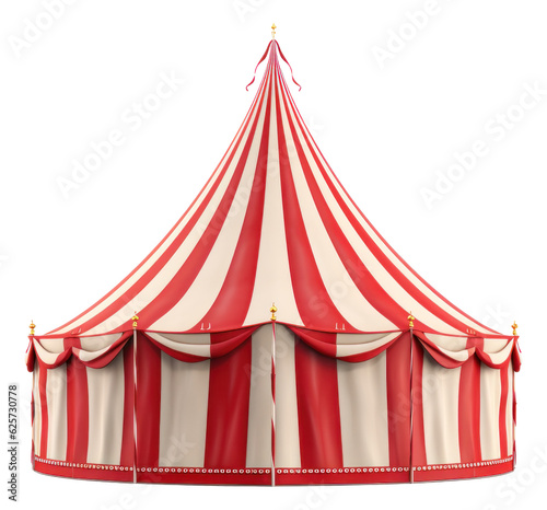 3d illustration of a circus big top tent isolated.