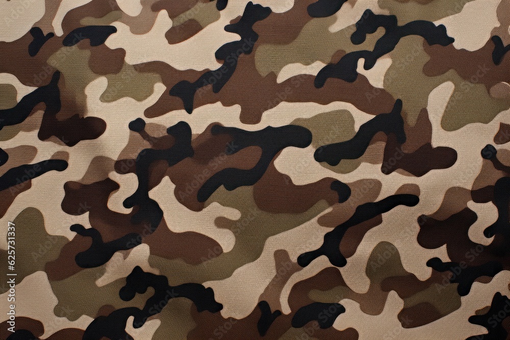 Fototapeta premium Camouflage khaki background. Generative ai fabric military camo
