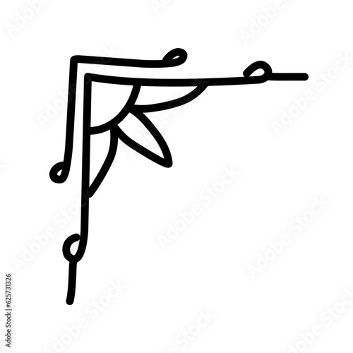 hand drawn corner border
