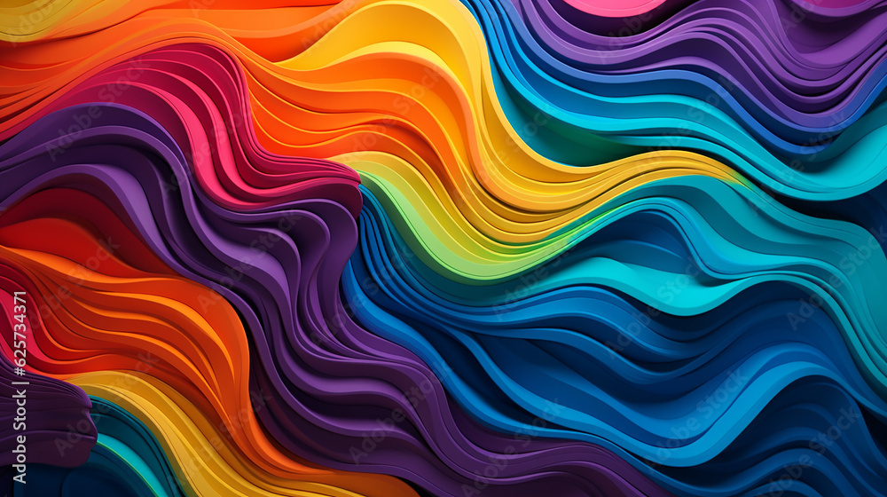 Fototapeta premium close-up of a vibrant wave pattern