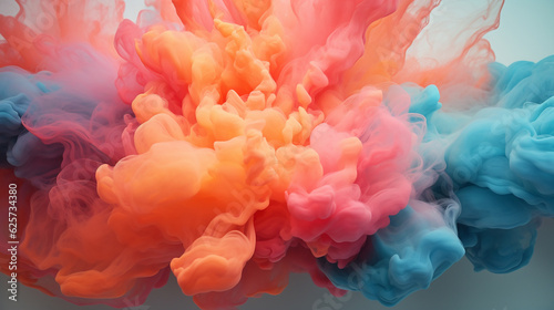 close-up of a vibrant cloud formation 
