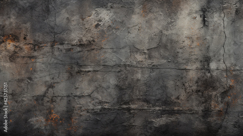 Dark deteriorated cement wall texture for the background. Generative ai.