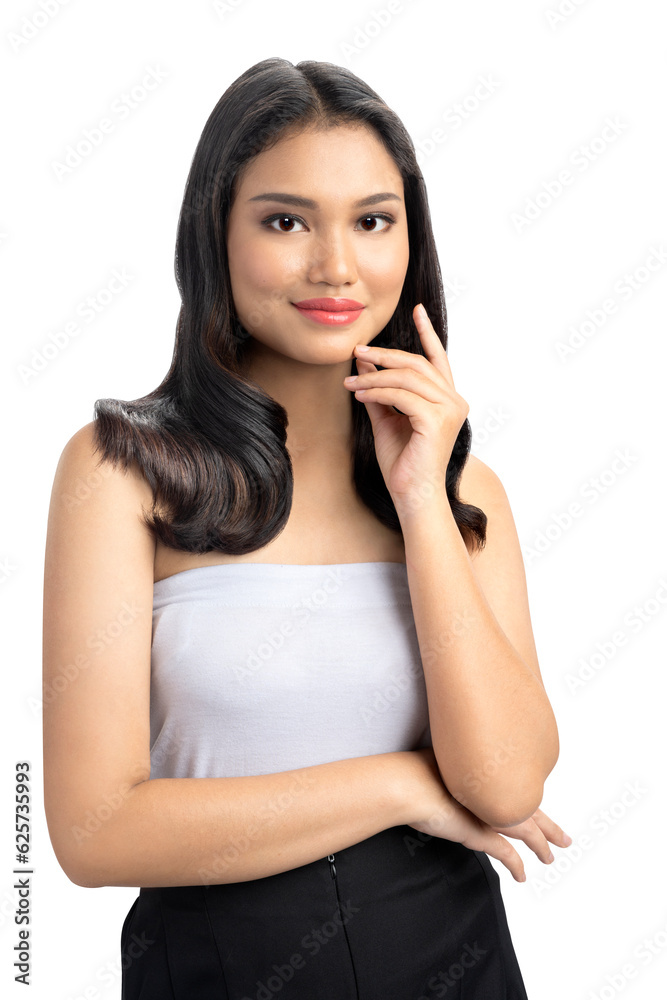 Portrait of an Asian beautiful woman with long hair Portrait of an Asian beautiful woman with long hair