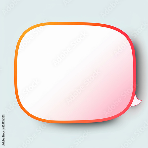 an illustration of blank text bubble for graphic design created by generative AI
