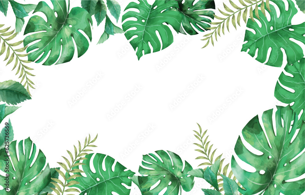 frame of monstera leaves frame of monstera leaves