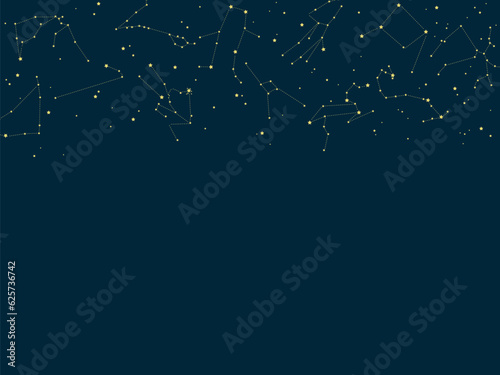 シンプルで美しい十二星座のイラスト背景