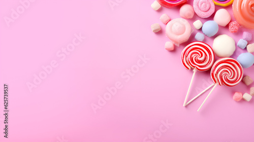 candy canes on a red background