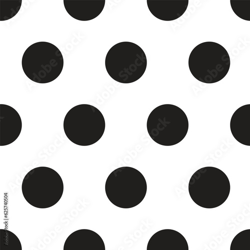 polka dot seamless pattern with white background and black spots print for textile, fashion, scrapbook paper, wallpaper.