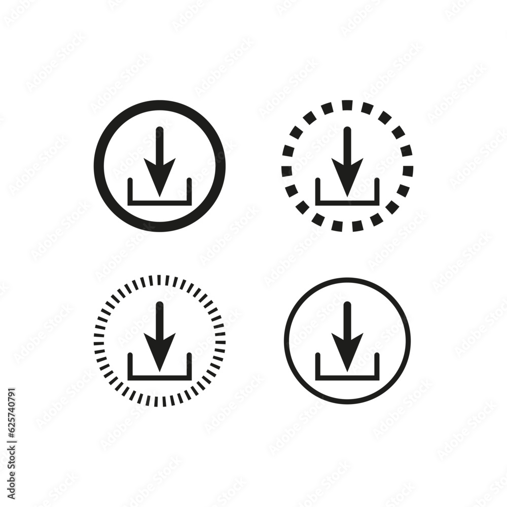 Download icon. Vector illustration. stock image. Download icon. Vector illustration. stock image.