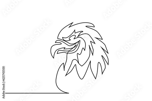 eagle hawk bird animal aggressive profile line art