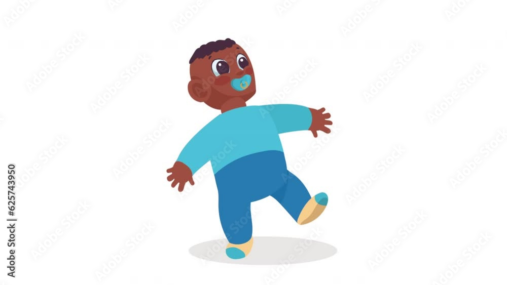 afro baby sucking pacifier character animation afro baby sucking pacifier character animation