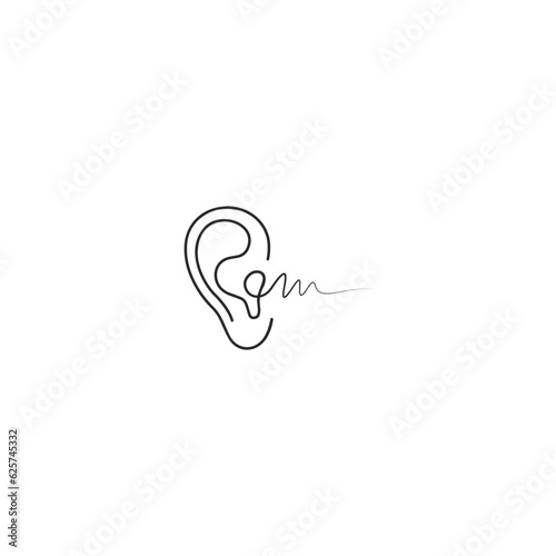 Ear Hearing Logo Creative Design Template Vector