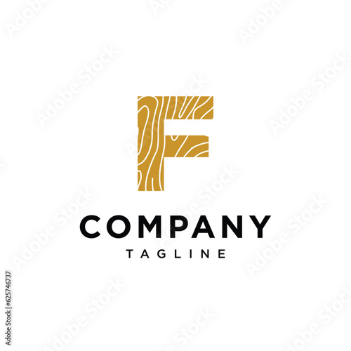 Letter F Wood carpentry logo icon vector template.eps