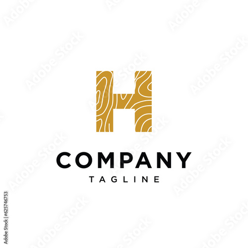 Letter H Wood carpentry logo icon vector template.eps