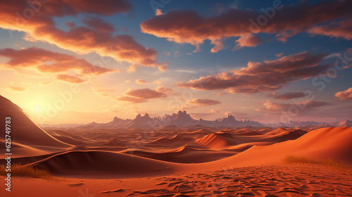 the desert landscape of the Arabian Peninsula photo