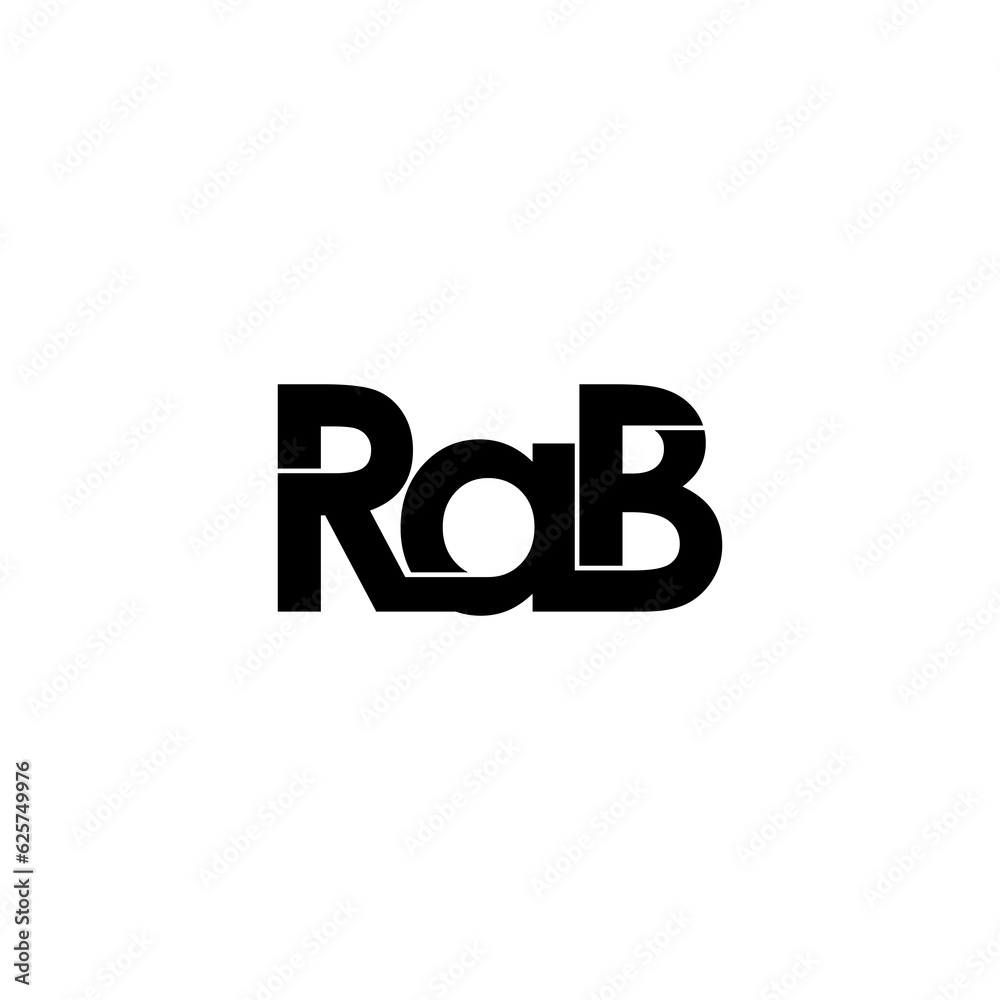 rab lettering initial monogram logo design