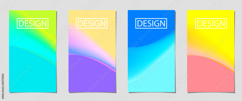 set of colorful banners. Set of vector gradient backgrounds with colorful texture. cover design. vector eps 10