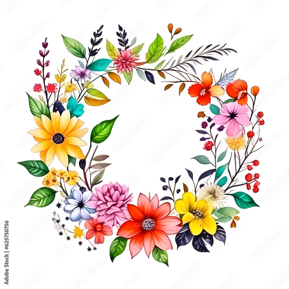frame with flowers png
