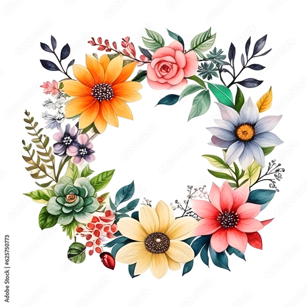 abstract floral frame