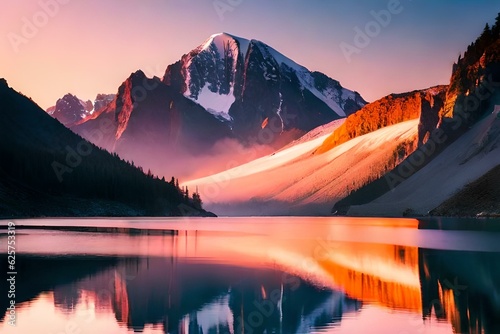 sunrise over the mountains Generated AI