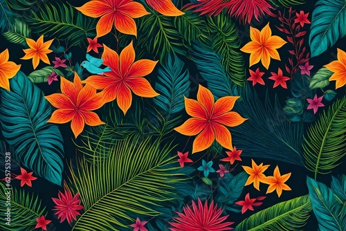 seamless floral background generated by AI tool