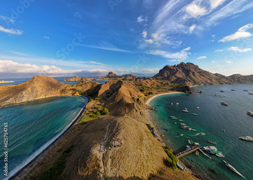Padar Island in Komodo National Park, Beautiful landscape Indonesia 
