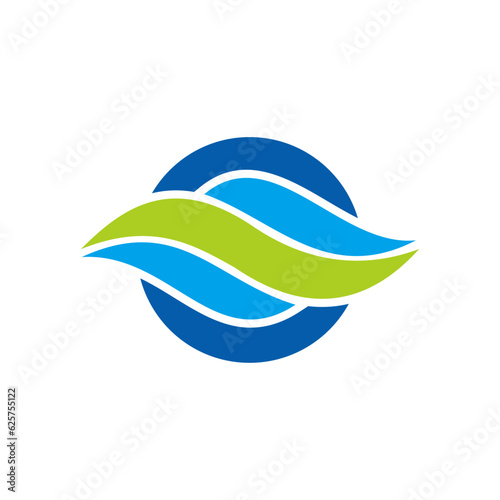 Wave air flow abstract logo vector image

