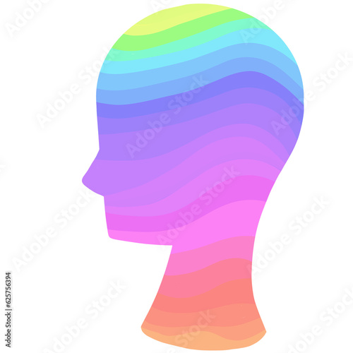 colorful head.