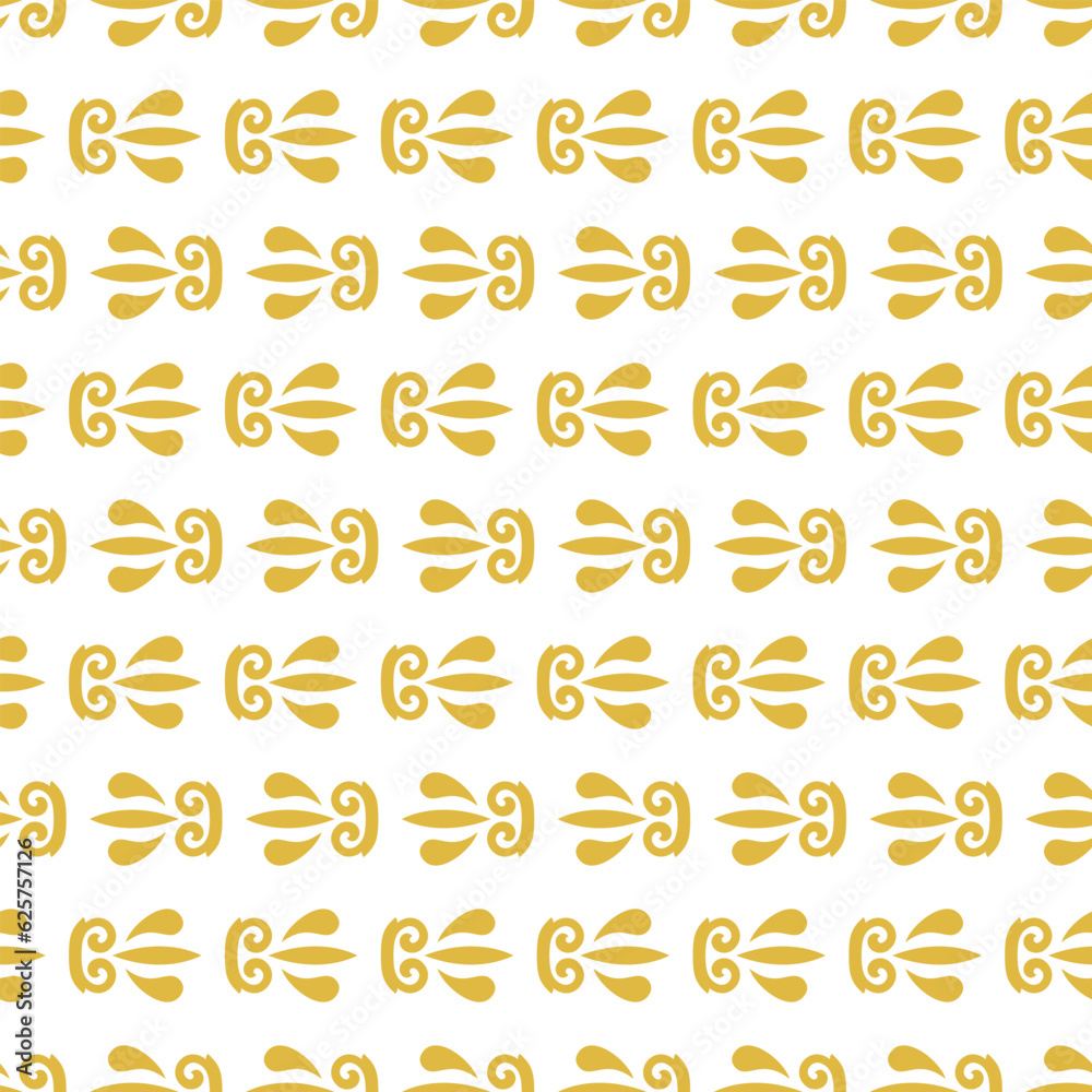 Seamless vector ornament. Modern wavy background. Geometric golden and white modern pattern Seamless vector ornament. Modern wavy background. Geometric golden and white modern pattern
